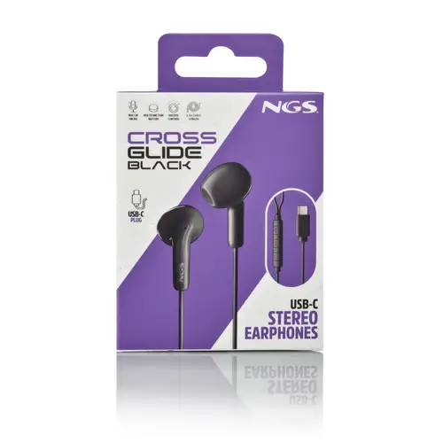 CROSS GLIDE Auriculares Alámbrico Dentro de oído Llamadas/Música USB Tipo C Negro - Imagen 7