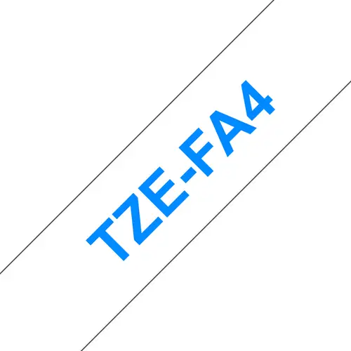 TZE-FA4 cinta para impresora de etiquetas Azul sobre blanco - Imagen 1