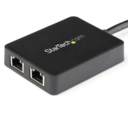Adaptador Tarjeta de Red NIC Externa USB 3.0 2 Puertos Gigabit Ethernet RJ45 y Puerto USB - Imagen 2