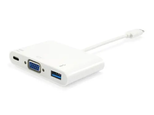 Adaptador USB-C a VGA (HD15), USB-A, 60W USB PD - Imagen 1