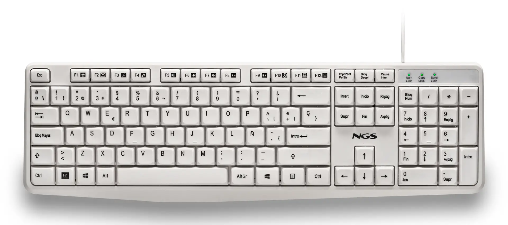 HERITAGE teclado Universal USB QWERTY Español Blanco