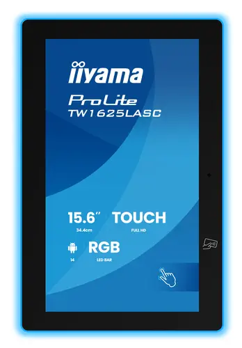 TW1625LASC-B3PNR pantalla para sala de reuniones 39,6 cm (15.6") 1920 x 1080 Pixeles LED Wi-Fi 6 (802.11ax), Wi-Fi 5 (802.11ac), Wi-Fi 4 (802.11n), 802.11g, 802.11a, 802.11b Negro Bluetooth - Imagen 2