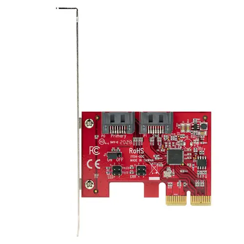 Tarjeta PCIe SATA - Tarjeta PCI Express Controladora de 2 Puertos SATA de 6Gbps - Perfil Completo o Bajo - Adaptador PCI Express a SATA - SATA RAID ASM1062R - Imagen 6