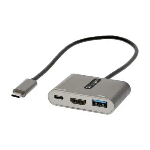 Adaptador Multipuertos USB C, USB Tipo C a HDMI, Vídeo de 4K, PD de 100W, Pass Through, Hub Ladrón USB 3.0 1x USBC 1x USBA, Mini Docking Station USBC para Portátil - Imagen 1
