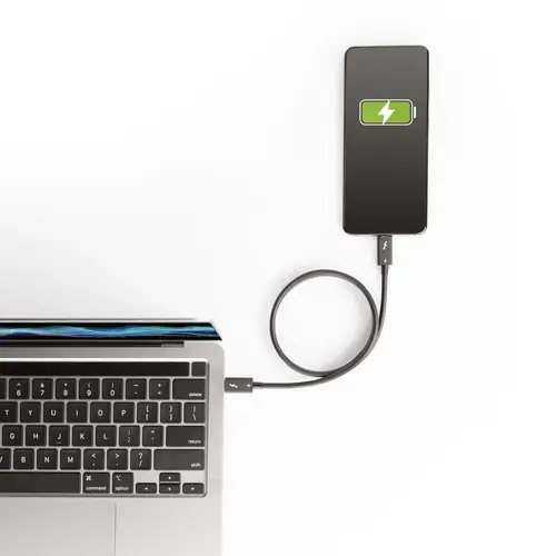 Cable de 0,5m Thunderbolt 4 - 40Gbps - PD 100W - Vídeo 4K/8K - Cable Thunderbolt 4 con Certificación Intel - Compatible con USB4/Thunderbolt 3/USB 3.2/USB Tipo C/DisplayPort - Imagen 7