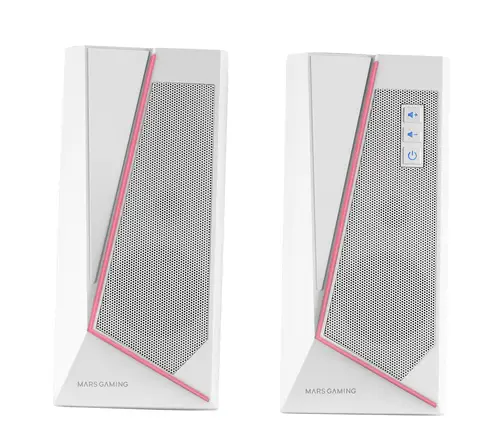ALTAVOCES 2.0 BLUETOOTH 5.0 MS7 WHITE 20W RMS ILUMINACION RGB DINAMICO PROCESADOR DSP - Imagen 5