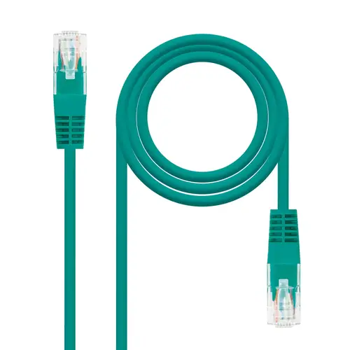 Cable Red Latiguillo RJ45 CAT.6 UTP AWG24, Verde, 30 cm - Imagen 1