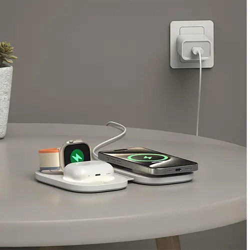 MAGPOCKET3IN1WH cargador de dispositivo móvil Auriculares, Smartphone, Reloj inteligente Blanco USB Cargador inalámbrico Carga rápida Interior - Imagen 8