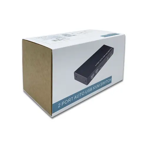 Conmutador KVM HDMI 4K@60HZ USB 1U-2PC con fuente alimentación, Negro - Imagen 4