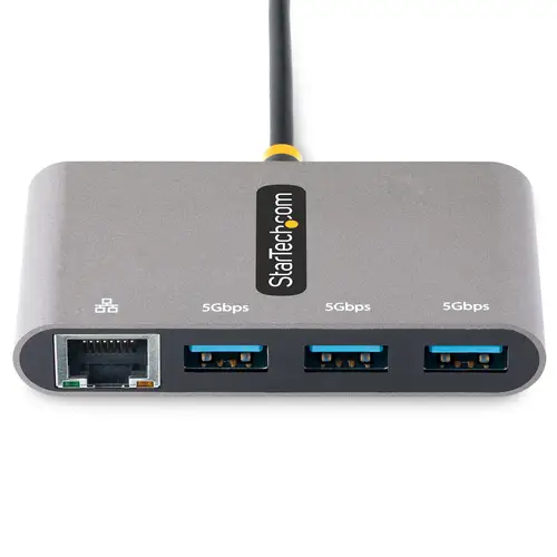 Hub Adaptador USB-C con Ethernet de 3 Puertos USB-A - Red Ethernet Gigabit RJ45 - USB 3.0 5Gbps - Alimentado por el Bus - Cable de 30cm - Ladrón Concentrador USB Tipo C a USB A - Imagen 3