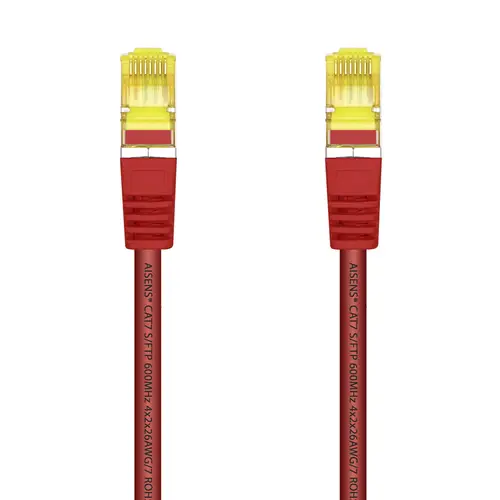 Cable De Red Latiguillo RJ45 LSZH Cat.7 600 MHz S/FTP PIMF AWG26, Rojo, 2.0 m - Imagen 2