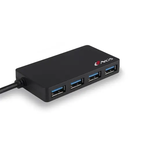 iHub 3.0 USB 3.2 Gen 1 (3.1 Gen 1) Type-A 5000 Mbit/s Negro - Imagen 2