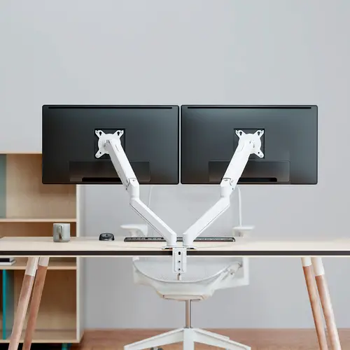 Soporte de Mesa Eco Contrapeso Giratorio e Inclinable para Monitor/TV 9kg (3 PIVOTES, 2 BRAZOS) de 17-32, Blanco - Imagen 5