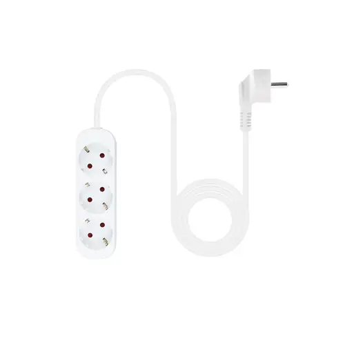 Regleta de Enchufes con 3 Tomas, 1.4 m, Blanco - Imagen 2