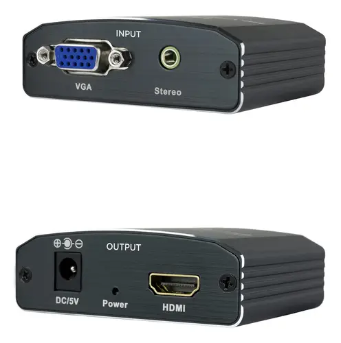 Conversor SVGA+Audio a HDMI con Alimentación, SVGA/H+Jack 3.5/H-HDMI A/H, Negro - Imagen 5