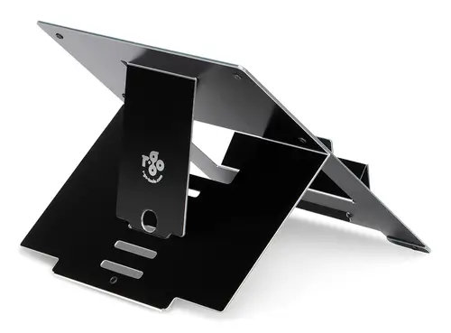 Soporte para portátil R-Go Riser Flexible, elevador plegable ajustable para portátil, ergonómico, aluminio Hylite, negro - Imagen 4