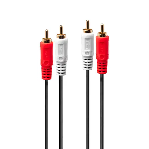 35663 cable de audio 5 m 2 x RCA Negro, Rojo, Blanco - Imagen 1