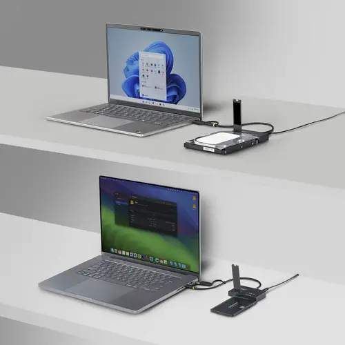 Adaptador USB-C/USB-A a NVMe M.2 y SATA 2.5/3.5in 10Gbps - Lector de SSD Externo - Sin Herramientas - B+M/M-Key - Imagen 5