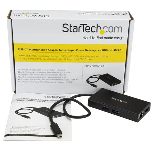 Adaptador Multipuertos USB-C - Docking Station Portátil USB-C 4K HDMI - con Entrega de Potencia de 60W - GbE - Hub 2x USB-A 3.0- Mini Dock Portátil USB Tipo C para Portátiles - Imagen 8