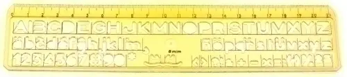 PLANTILLA ROTULACION 8mm - Pack de 20 unidades - Imagen 1