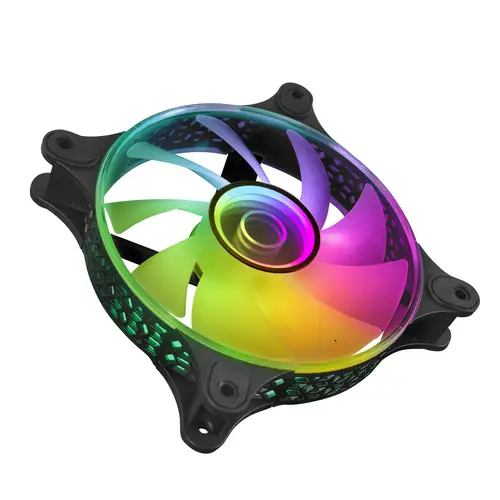 MF-3DKIT Negro, Kit 3 Ventiladores ARGB 360° 12cm, Espejo Infinito 3D, Sistema Anti-vibraciones, Controlador ARGB, Mando a Distancia RF, Compatibilidad Total - Imagen 3