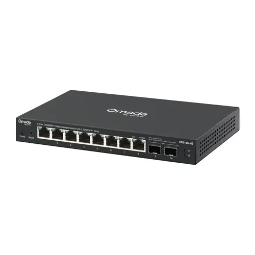 ES210X-M2 switch Gestionado 2.5G Ethernet (100/1000/2500) Montaje en pared/escritorio Negro - Imagen 3