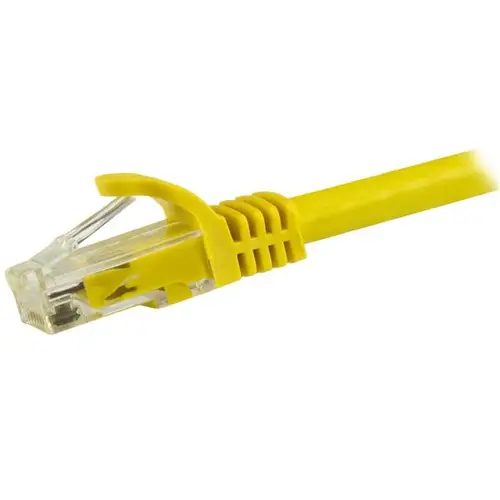 Cable de 1,5m Cat6 Ethernet de Red Amarillo - RJ45 sin Enganches - 24AWG - Imagen 2