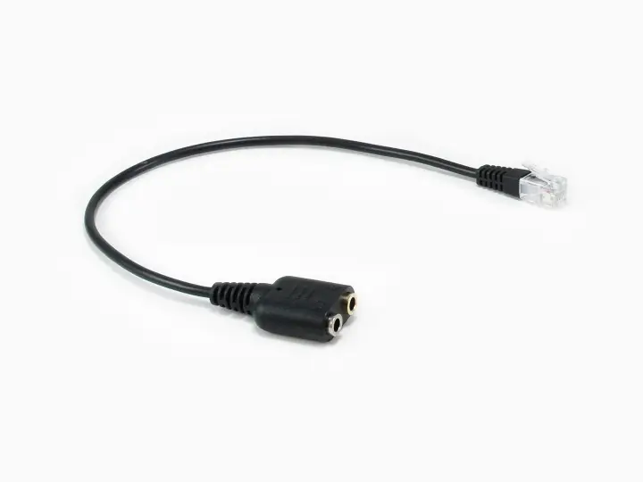 147944 cable de audio 0,25 m RJ-9 2 x 3.5mm Negro