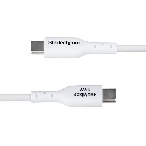 Cable Cargador USB-A a USB-C de 1m - Cable Adaptador USB-A a USB Tipo C - 3A - Cable de Carga y Sincronización - USB 2.0 - Recubrimiento de TPE - M/M - Blanco - Imagen 5