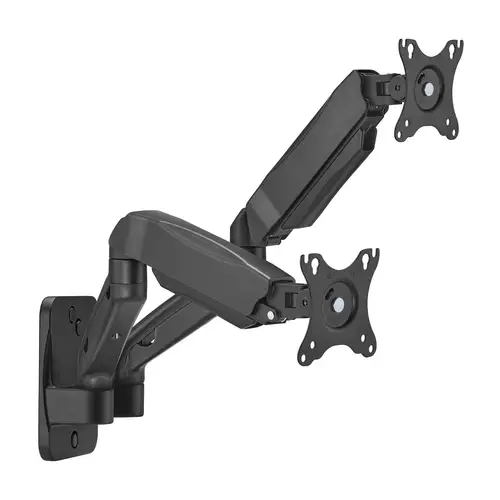 Soporte De Pared Pro Contrapeso Giratorio E Inclinable Para Monitor/tv 9kg (3 Pivotes, 2 Brazos) De 17-32, Negro - Imagen 1