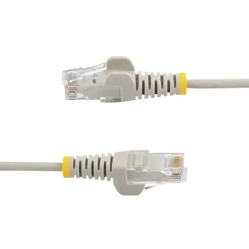 Cable Cat6 de 50cm - Delgado - con Conectores RJ45 sin Enganches - Gris - Imagen 3