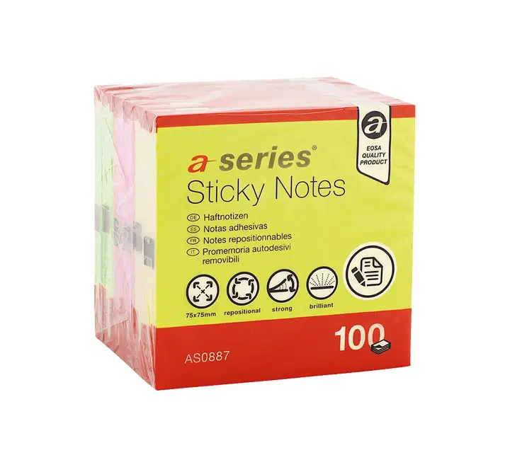 BLOC NOTAS A-SERIES 75X75 NEON AS0887