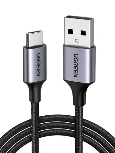 60126 cable USB 1 m USB C USB A Negro, Gris - Imagen 2