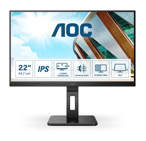 P2 22P2DU LED display 54,6 cm (21.5") 1920 x 1080 Pixeles Full HD Negro - Imagen 1