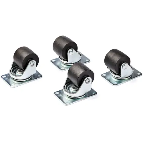 Ruedas de Servicio Pesado para Racks o Armarios de Servidores - Juego de 4 Ruedas Universales M6 de 2 Pulgadas - Patrón de 45x75mm - para Racks de 4 Columnas - de Plástico y Acero (RKCASTER2) - Imagen 1