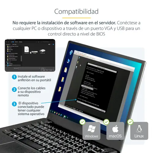 Adaptador Crash Cart USB KVM para Ordenador Portátil - Imagen 11