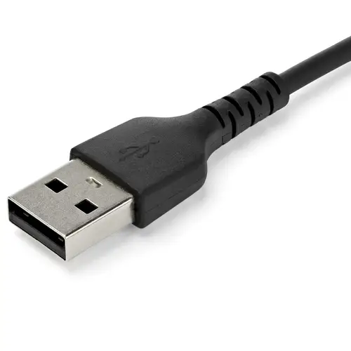 Cable de Carga USB-A a USB-C de 1m - Cable de Carga Rápida y Sincronización USB 2.0 de Servicio Pesado - Cable de Datos USB 2.0- Resistente con Fibra de Aramida - M/M - 3A - Negro - Imagen 4