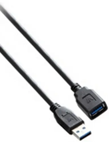 Cable USB negro con conector USB 3.0 A hembra a USB 3.0 A macho 1.8m 6ft - Imagen 1