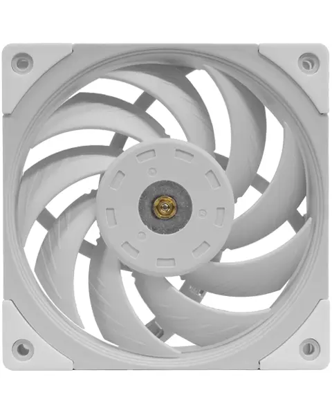MF-NC, Ventilador PC PWM 120mm, Rodamiento FDB de Cobre Hiperbalanceado, Ventilador Silencioso con Diseño de Aspas Híbridas, Ventilador Ordenador Profesional, Blanco