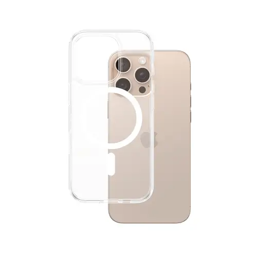 ® HardCase Transparent w. White MagSafe iPhone 16 Pro Max funda para teléfono móvil Transparente - Imagen 1