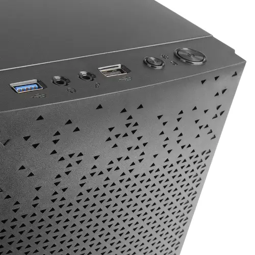 AC6500, Caja Ordenador Compacta Micro ATX, Frontal Malla Refrigeración, Fuente Alimentación 500W, USB 3.0, Negro - Imagen 3