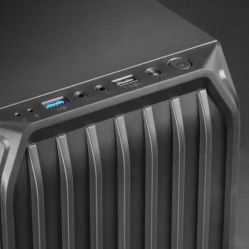 MC-S2, Caja PC Compacta Gaming Micro-ATX, 2 Ventiladores FRGB Raibow con Rejilla Frontal, Ventana Lateral Completa, Negro - Imagen 5