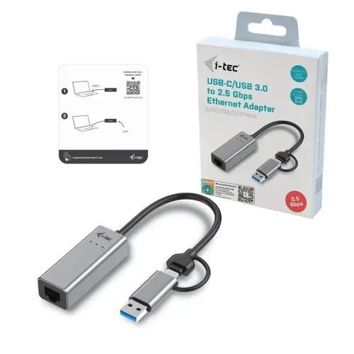 Metal USB-C/USB-A 2.5Gbps Ethernet Adapter - Imagen 4