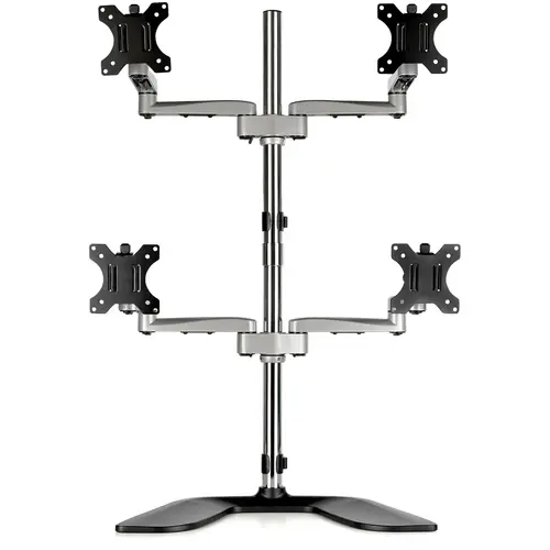 Base Soporte de Escritorio para 4 Monitores - Articulado - En Acero y Aluminio - Imagen 3