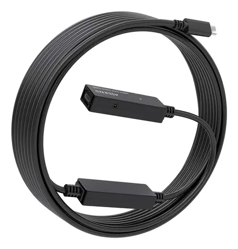 Cable USB 3.2 Gen1x1 prolongador con Amplificador, USB-C/M-USB-C/H, Negro, 10m - Imagen 2