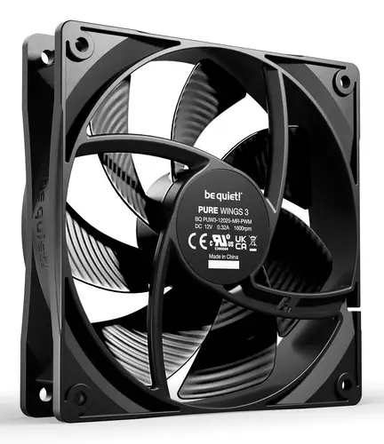 Pure Wings 3 120mm PWM Carcasa del ordenador Ventilador 12 cm Negro 1 pieza(s) - Imagen 2