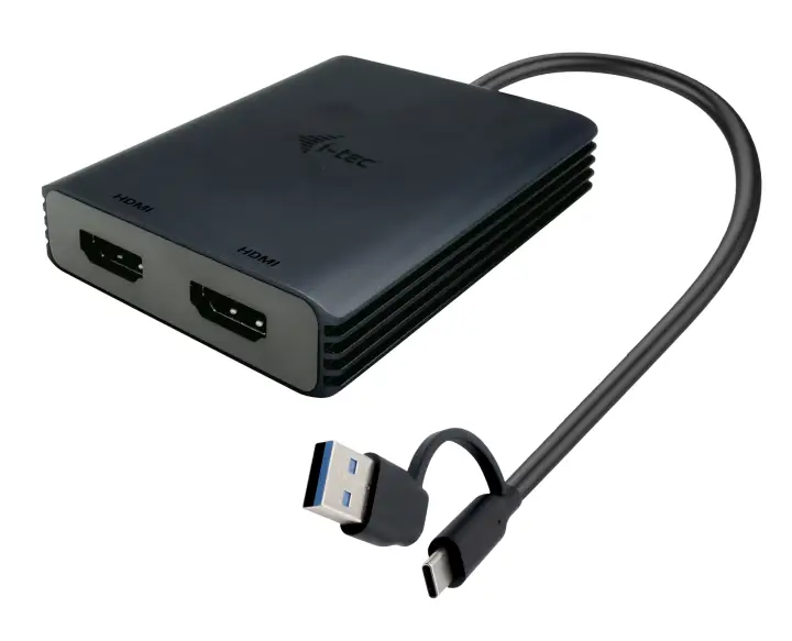 USB-A/USB-C Dual 4K/60 Hz HDMI Video Adapter