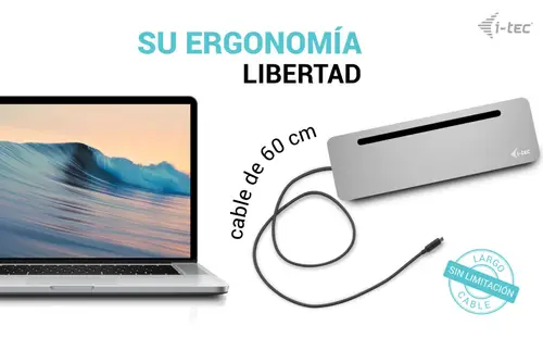 USB-C Metal Ergonomic 3x 4K Display Docking Station with Power Delivery 100 W + Universal Charger 100 W - Imagen 8