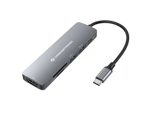 DONN11G base para portátil y replicador de puertos Alámbrico USB 3.2 Gen 1 (3.1 Gen 1) Type-C Gris - Imagen 2