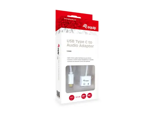Adaptador de USB-C a audio, color blanco - Imagen 4